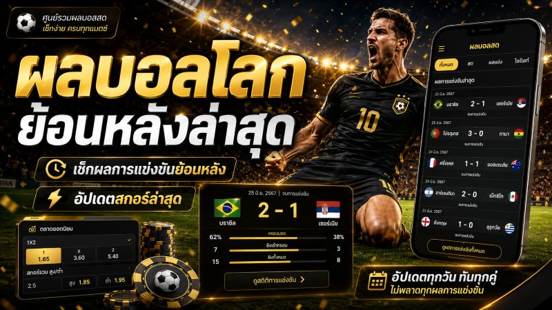 ผลบอลโลกย้อนหลังล่าสุด