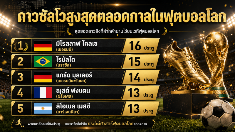 สถิติดาวยิงสูงสุด